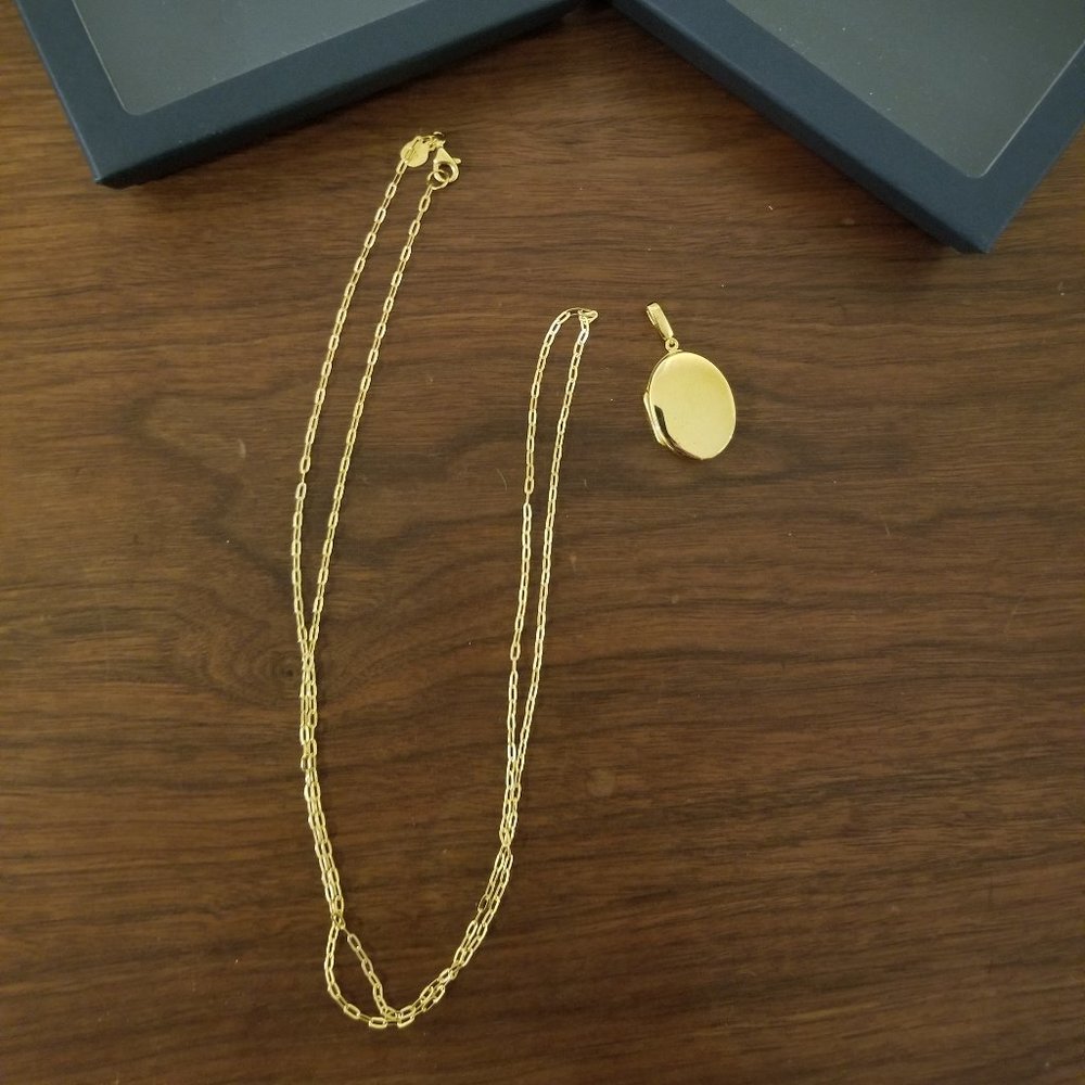 Demi-fine 14k gold-plated necklace chain